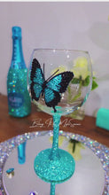 Load and play video in Gallery viewer, Butterfly Wine Glass
