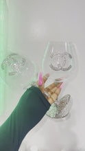 Load and play video in Gallery viewer, Bling Chanel Wine Glass

