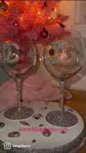 Load image into Gallery viewer, Bling Chanel Wine Glass
